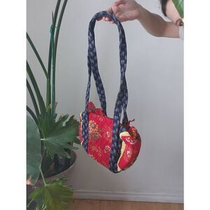 Quilted Vintage Handbag 60s Crossbody Patchwork 70s Hippy Cottagecore Shoulder B